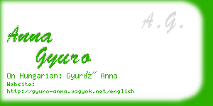 anna gyuro business card